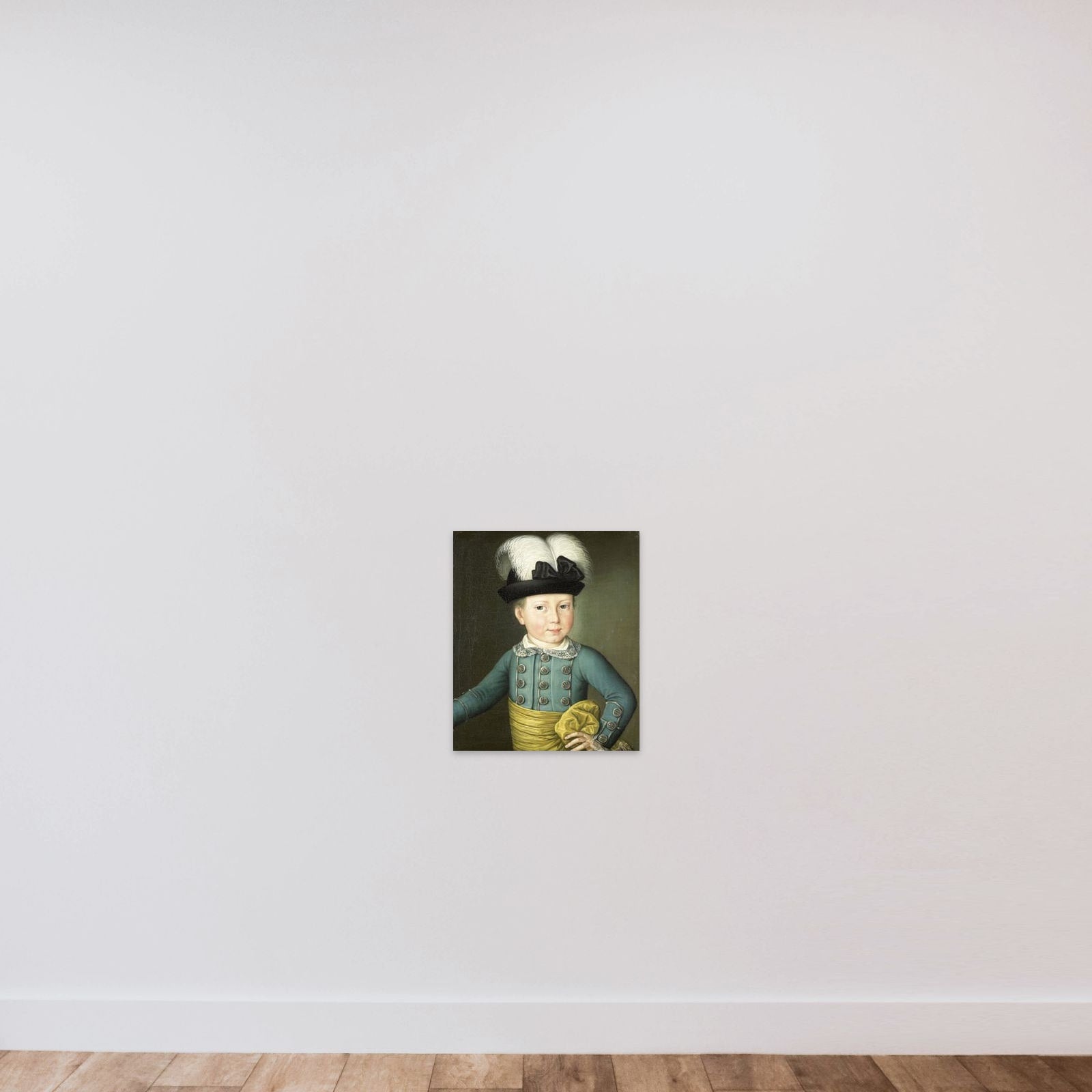 Portrait of William Frederick, Prince of Orange-Nassau, later King William I, as a Child unframed — shown to scale