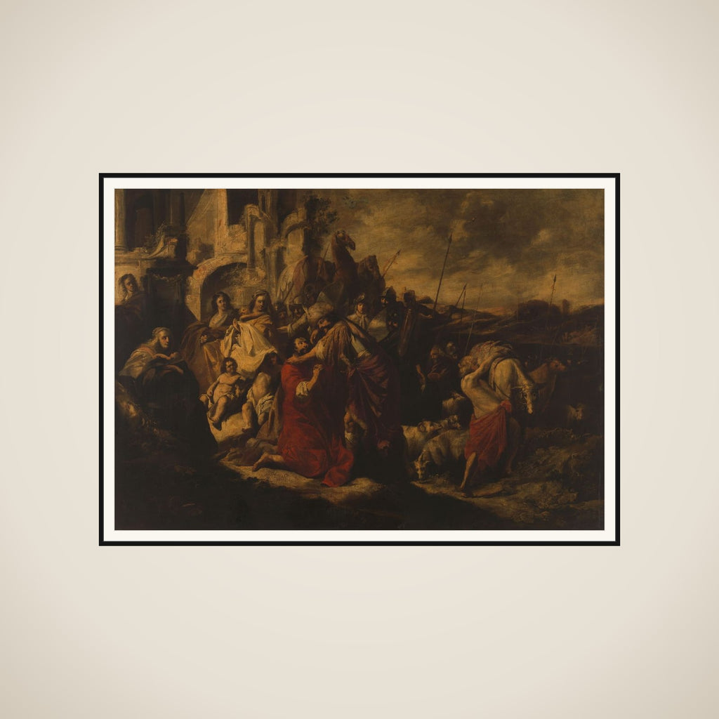 The Meeting of Jacob and Esau framed