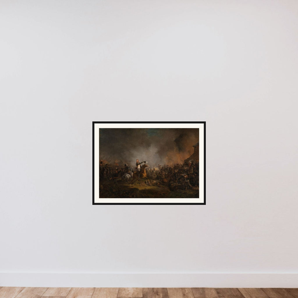 The Prince of Orange at Quatre Bras, 16 June 1815 framed — shown to scale