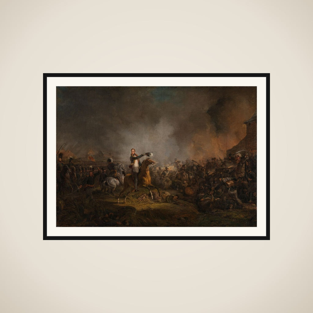 The Prince of Orange at Quatre Bras, 16 June 1815 framed