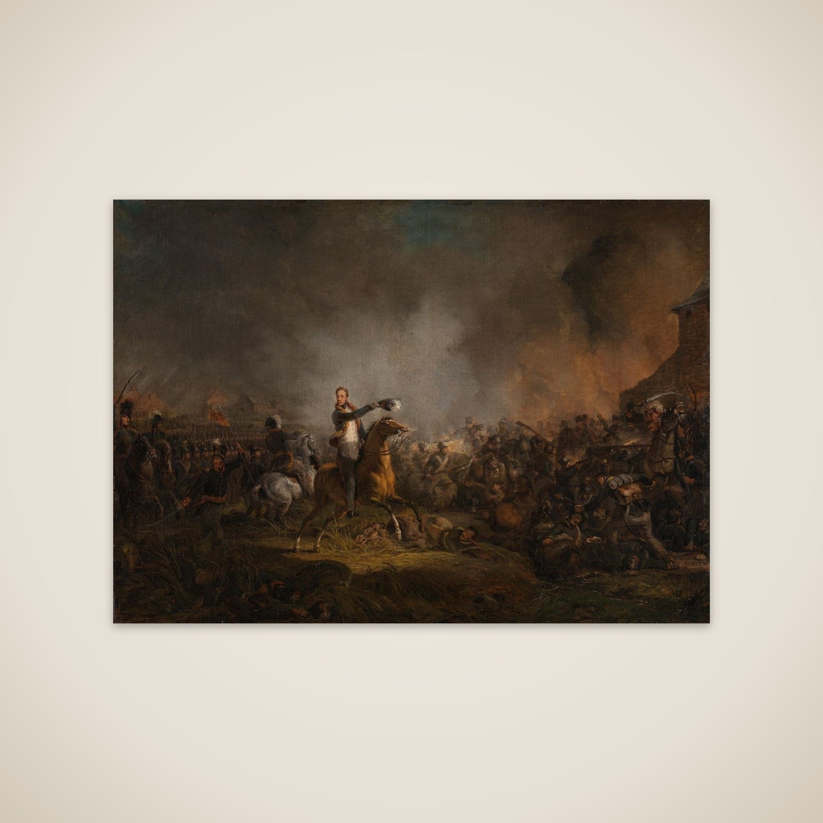 The Prince of Orange at Quatre Bras, 16 June 1815 unframed print