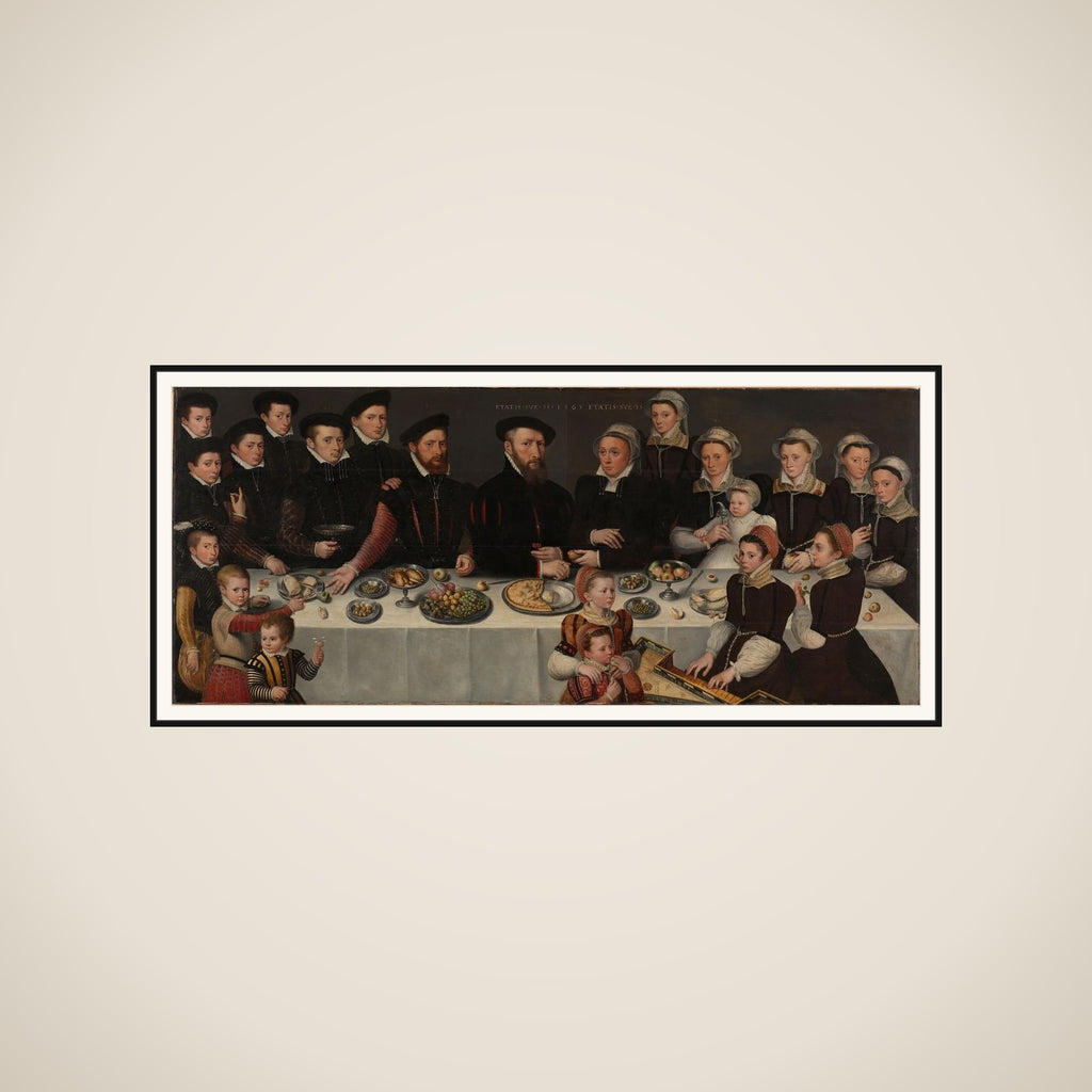 Pierre de Moucheron (1508-67), his Wife Isabeau de Gerbier, their eighteen Children, their Son-in-Law Allard de la Dale and their first Grandchild framed
