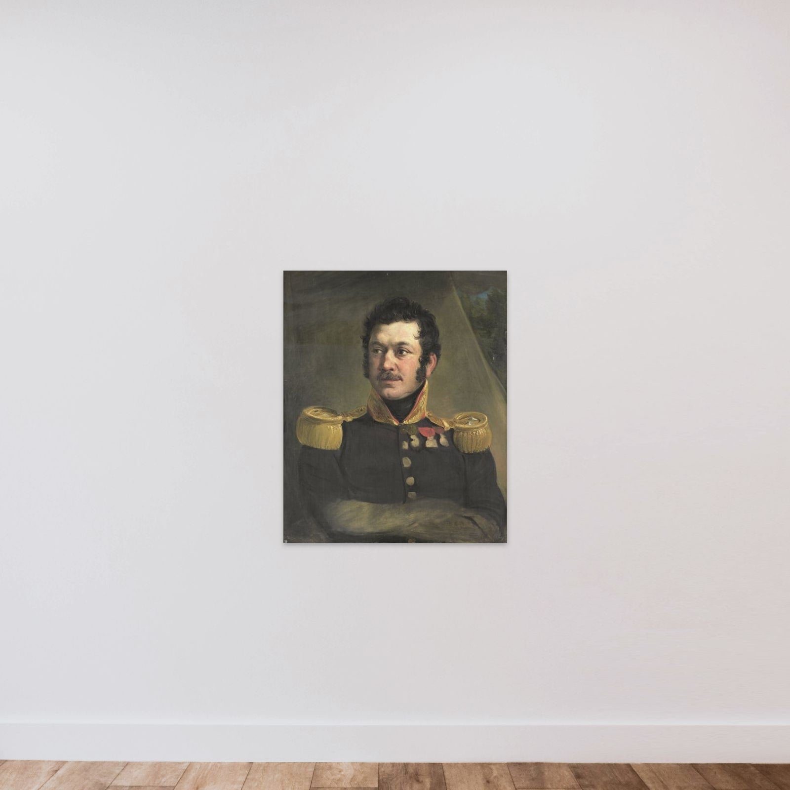 Portrait of Lieutenant-General Frederik Knotzer unframed — shown to scale