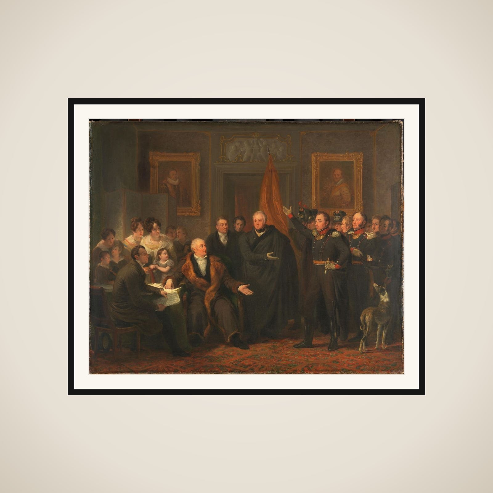 Triumvirate Assuming Power in the Name of the Prince of Orange, 21 November 1813 framed