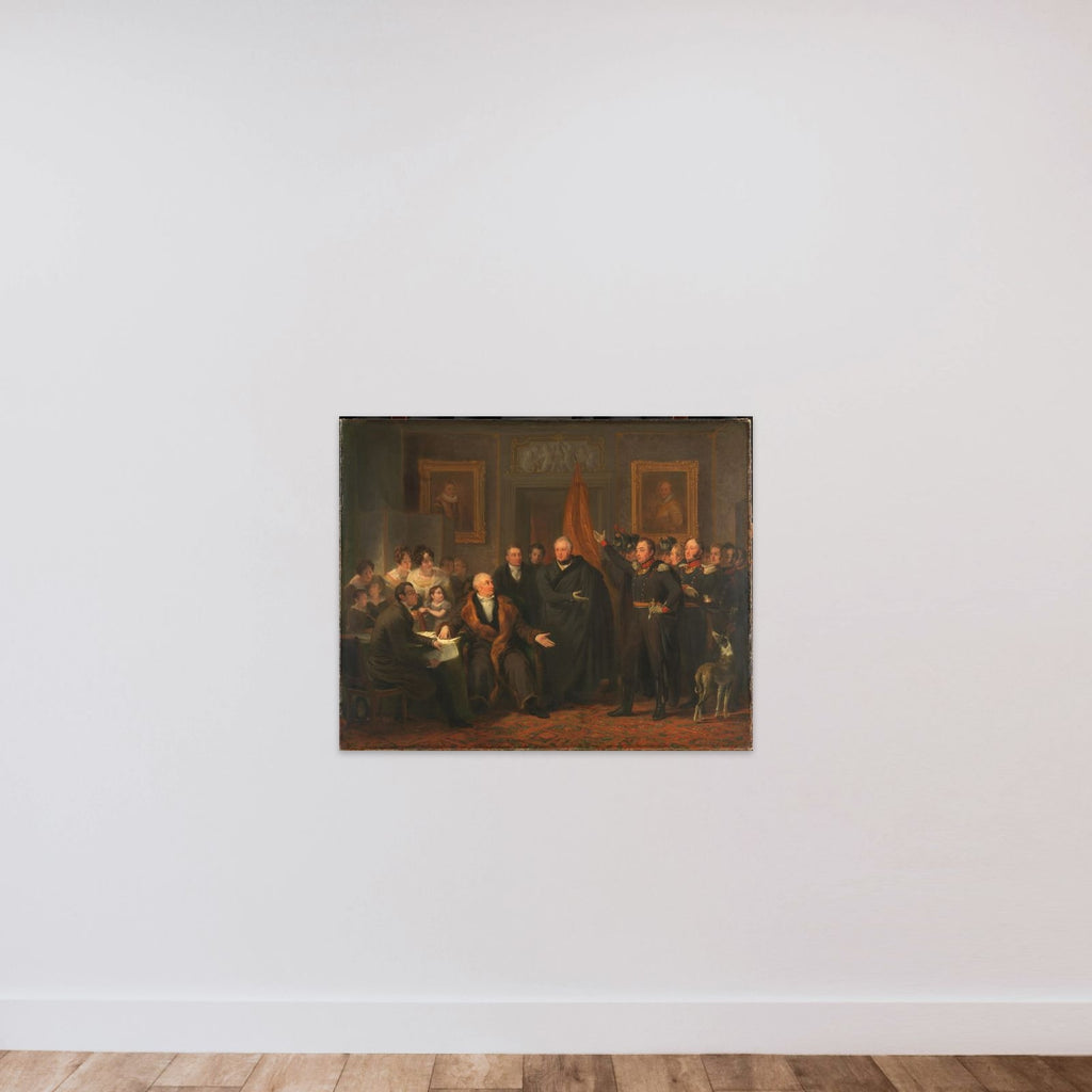 Triumvirate Assuming Power in the Name of the Prince of Orange, 21 November 1813 unframed — shown to scale