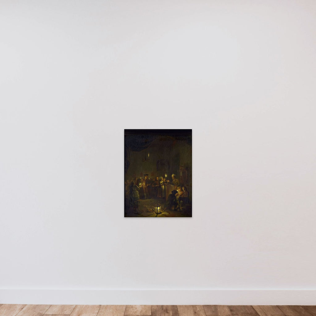 The Night School unframed — shown to scale