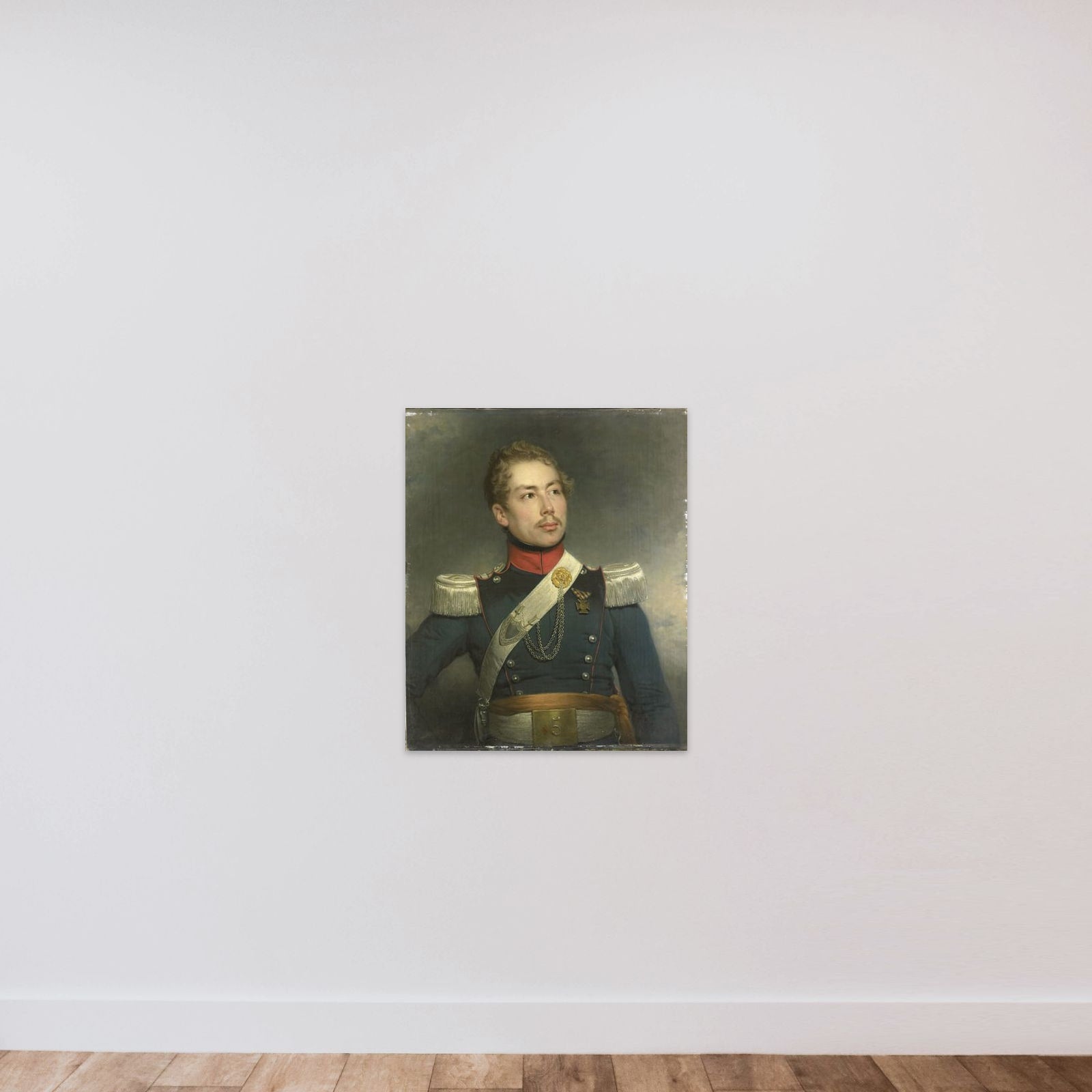Christian Edouard Fraser (1812-79), Second Lieutenant of the 5th Dragoon Regiment unframed — shown to scale