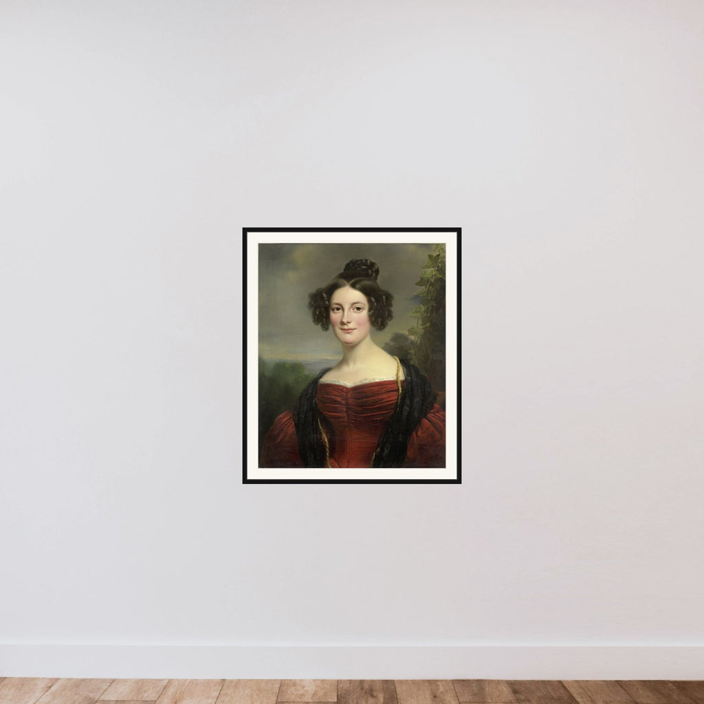 Catharina Annette Fraser (1815-92) framed — shown to scale