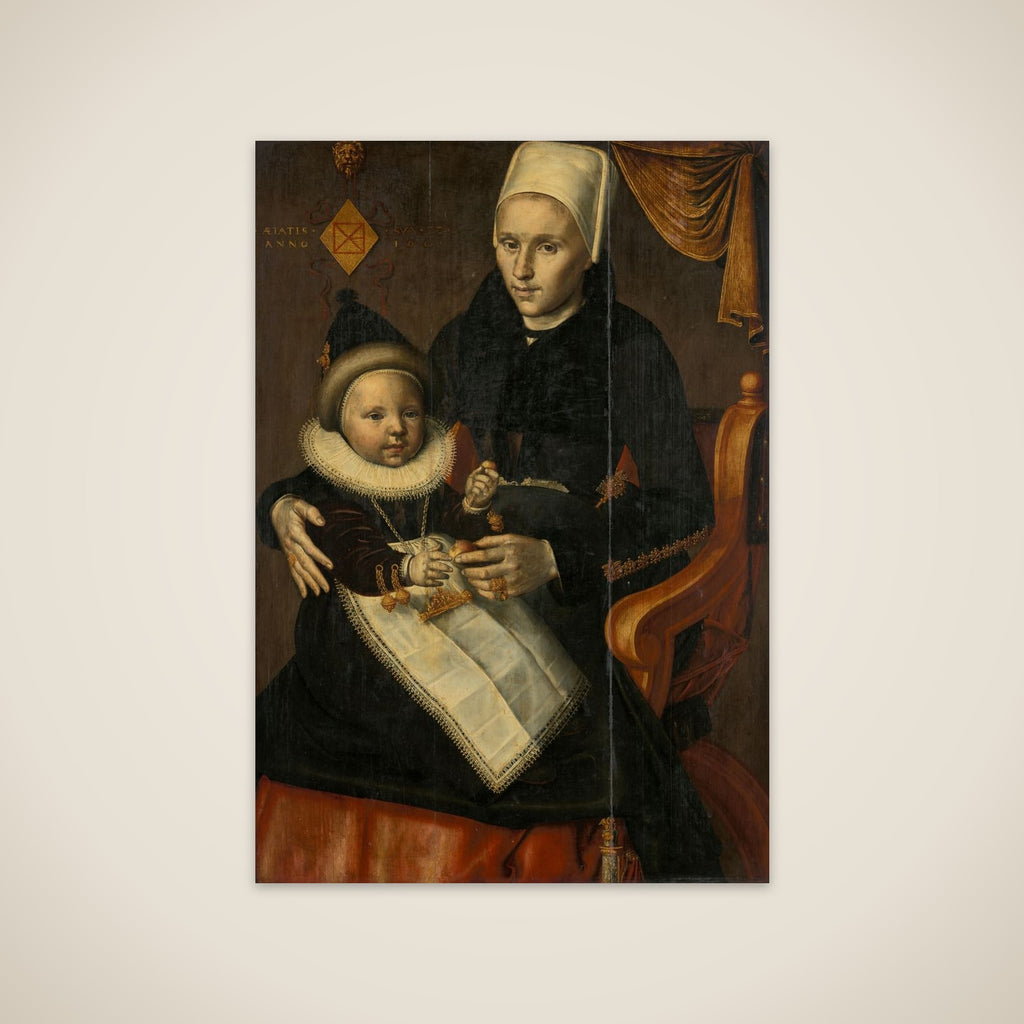 Mother and Child in Noord-Holland Costume unframed print