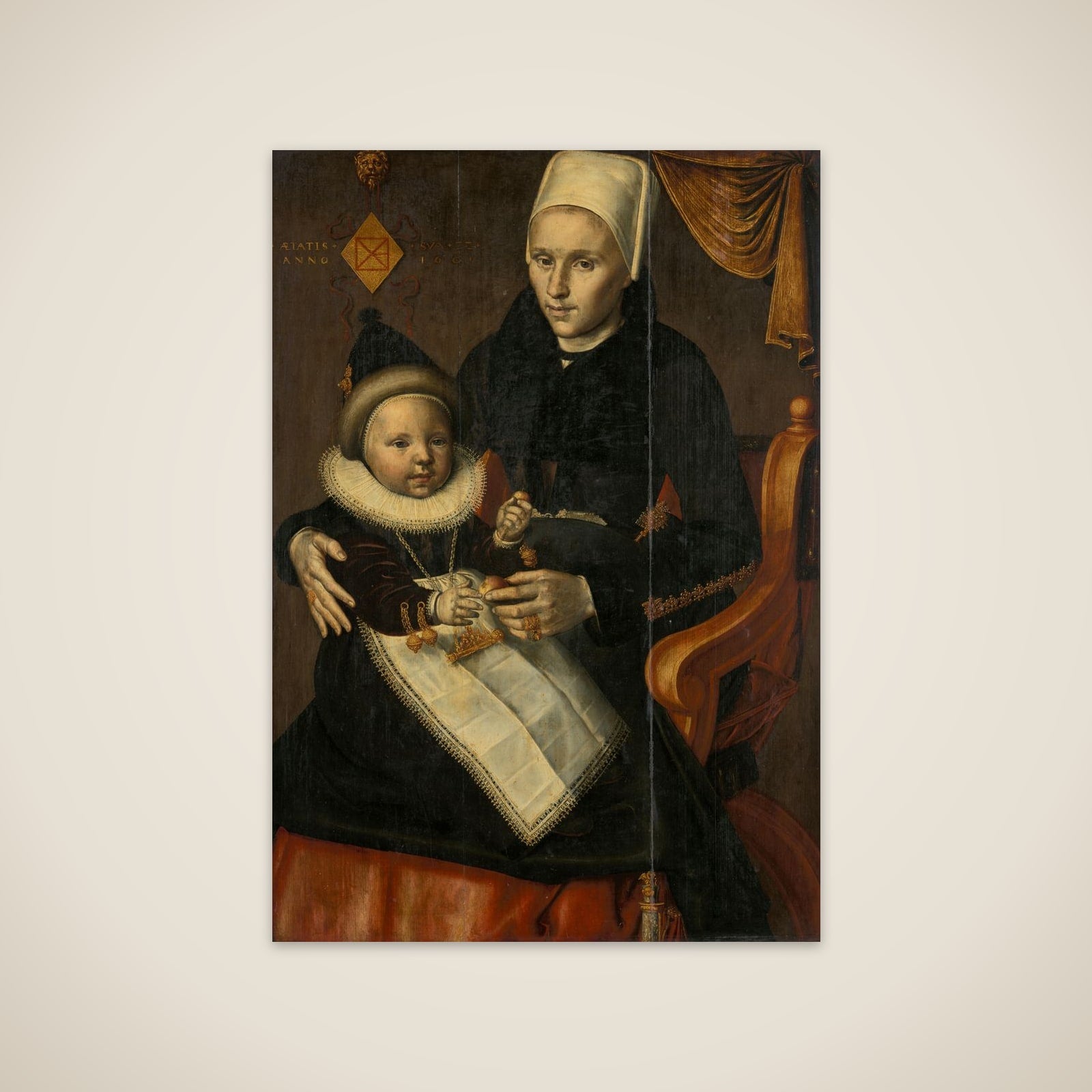 Mother and Child in Noord-Holland Costume unframed print