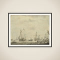 Royal Yacht and State Yacht Sail from Moerdijk with Charles II, King of England, on board, 1660 framed