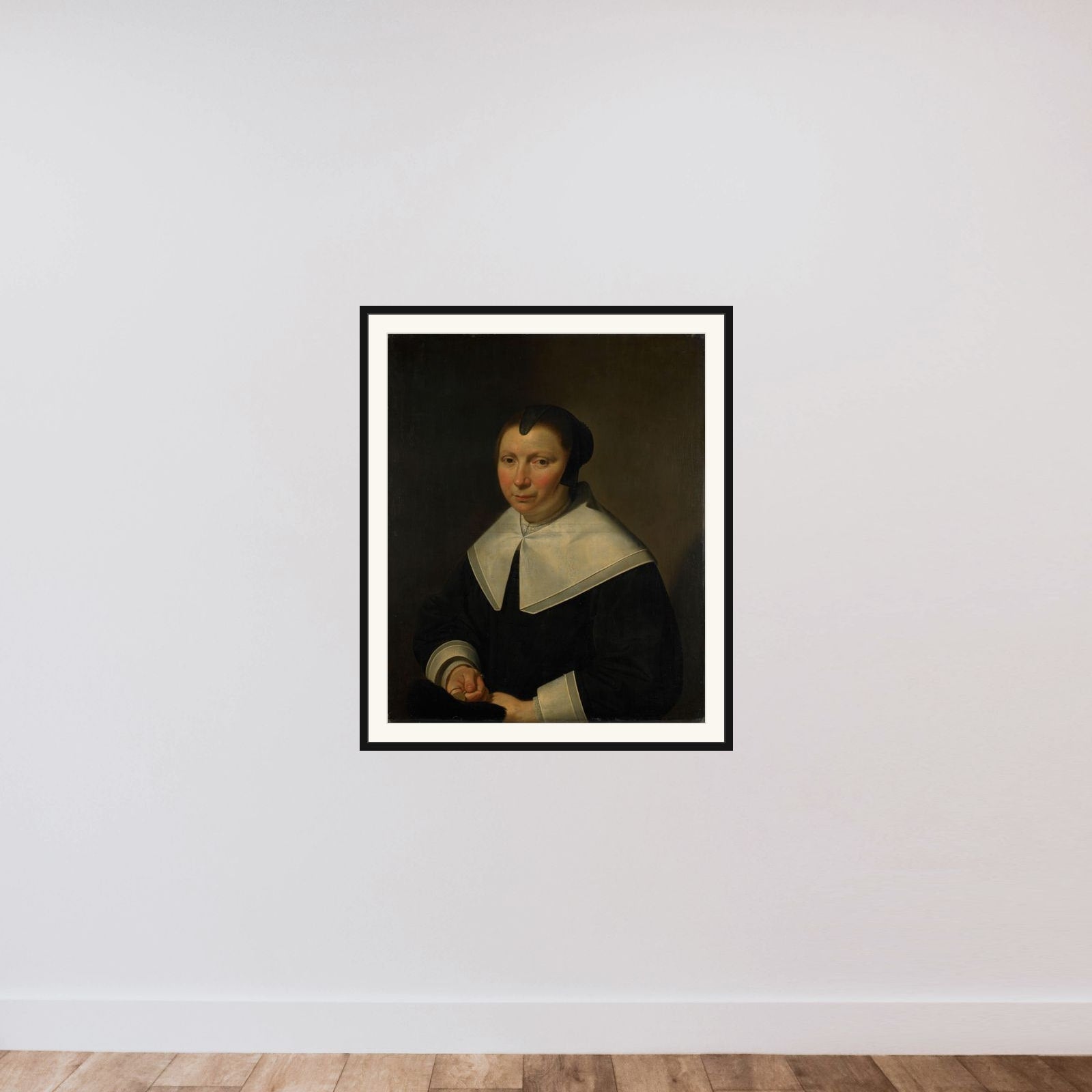 Portrait of a Woman framed — shown to scale