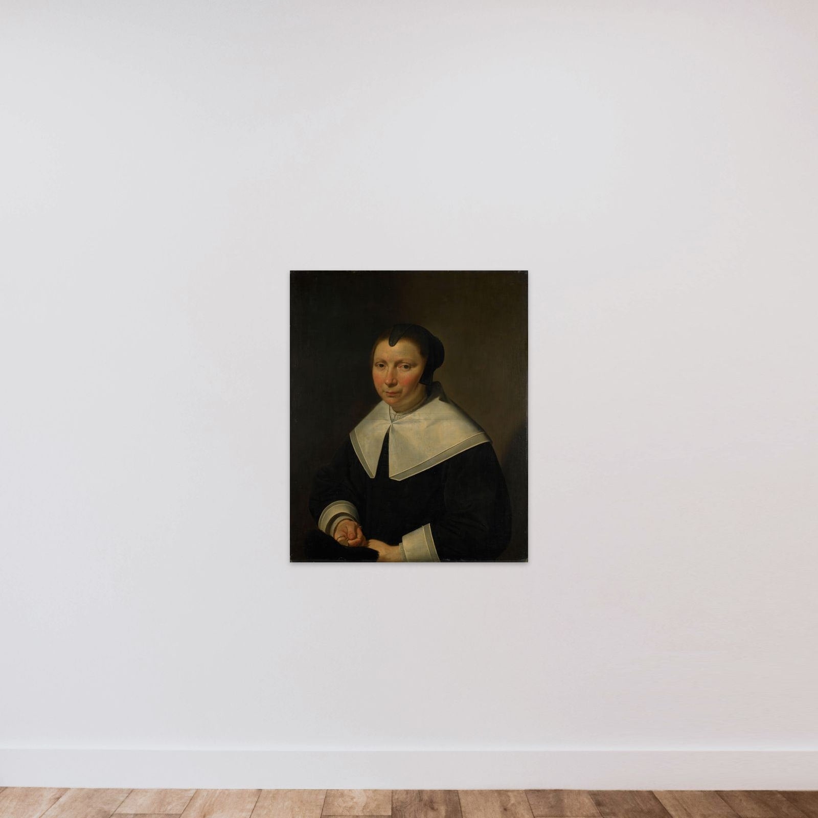 Portrait of a Woman unframed — shown to scale