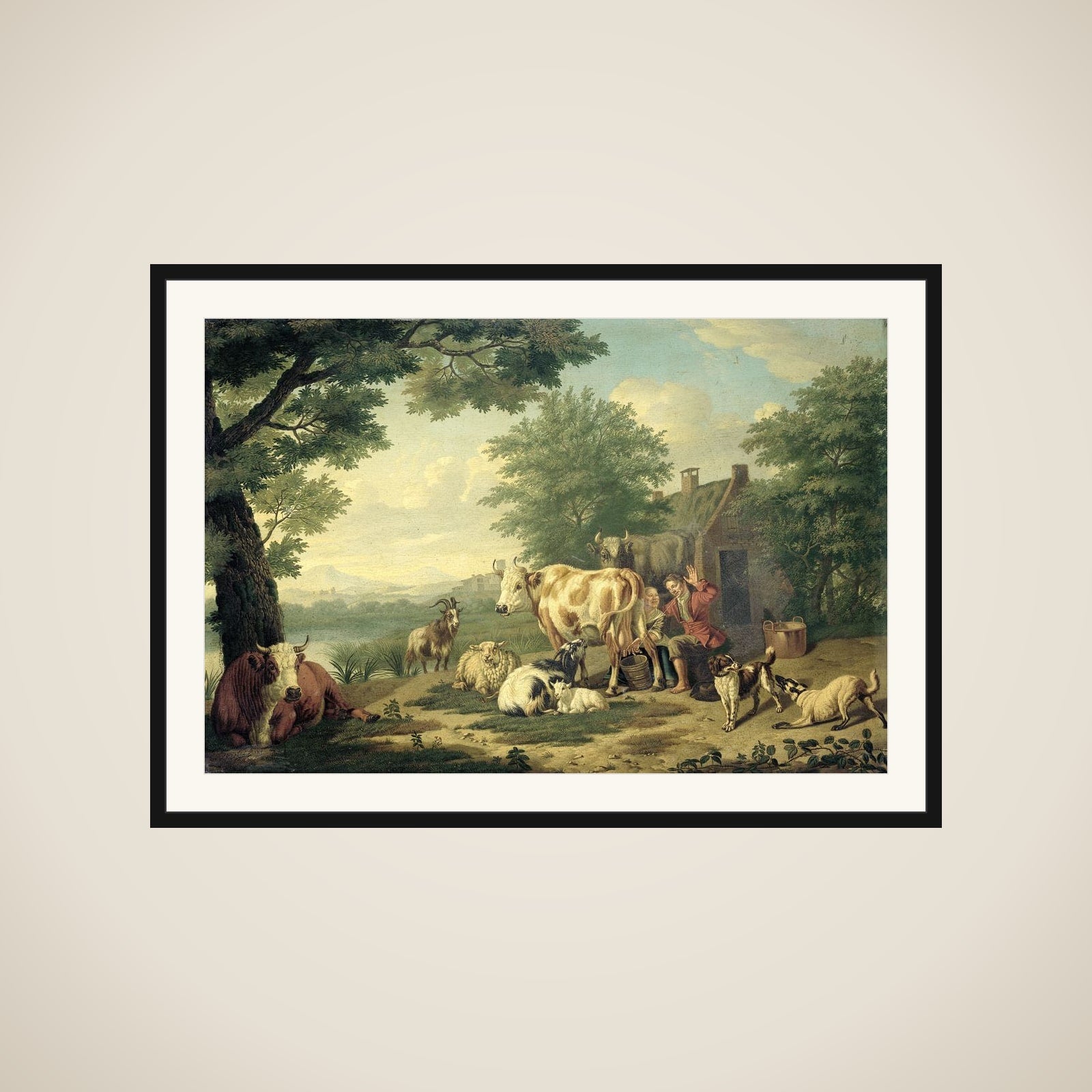 Milking Time framed