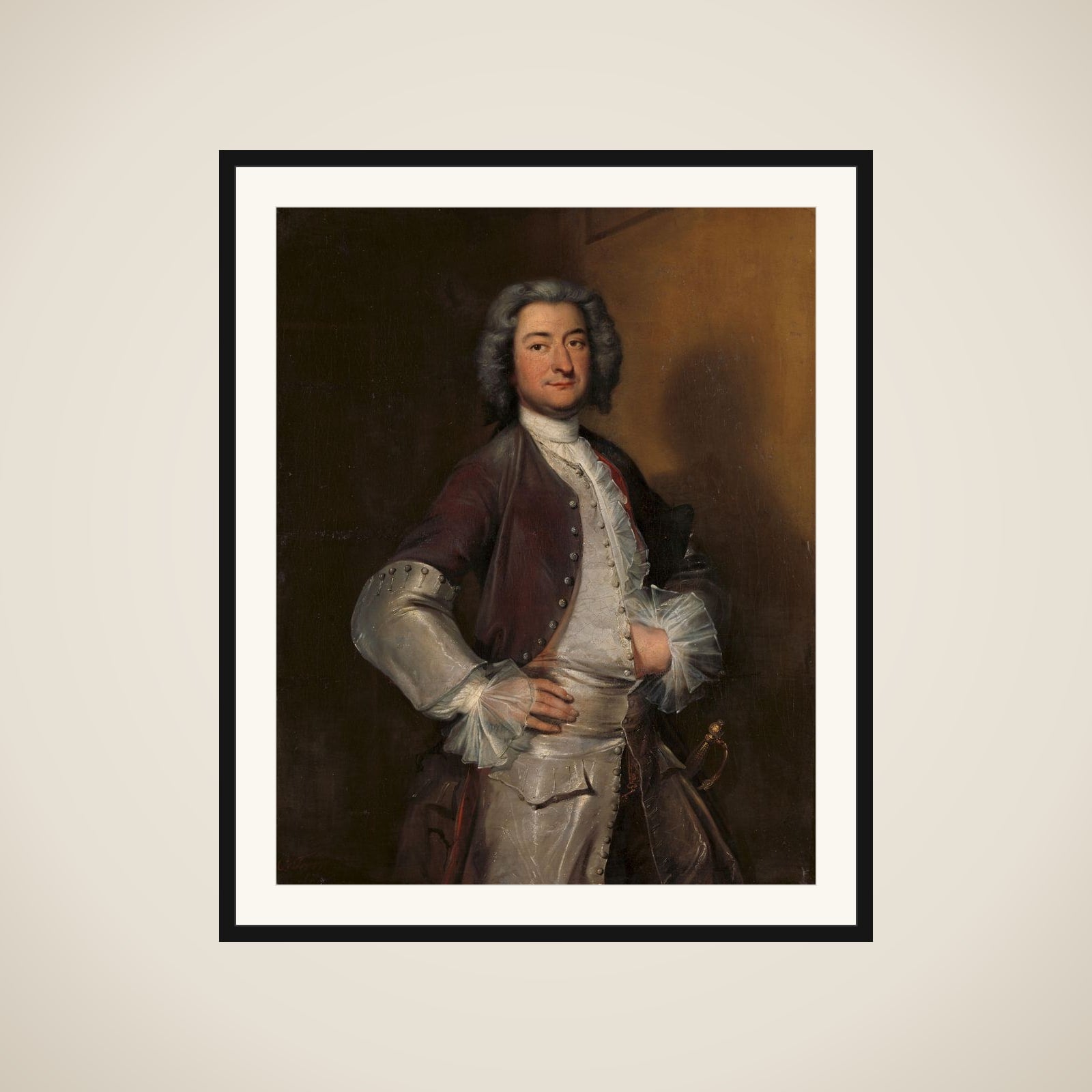 Portrait of Isaac Sweers, Chief Officer of Amsterdam and Governor of the Dutch East India Company framed