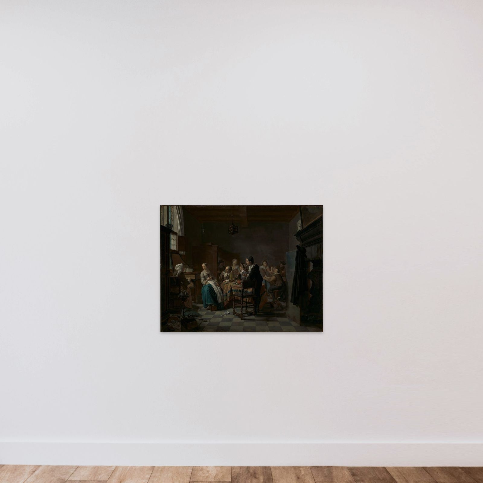 'The New Song' unframed — shown to scale