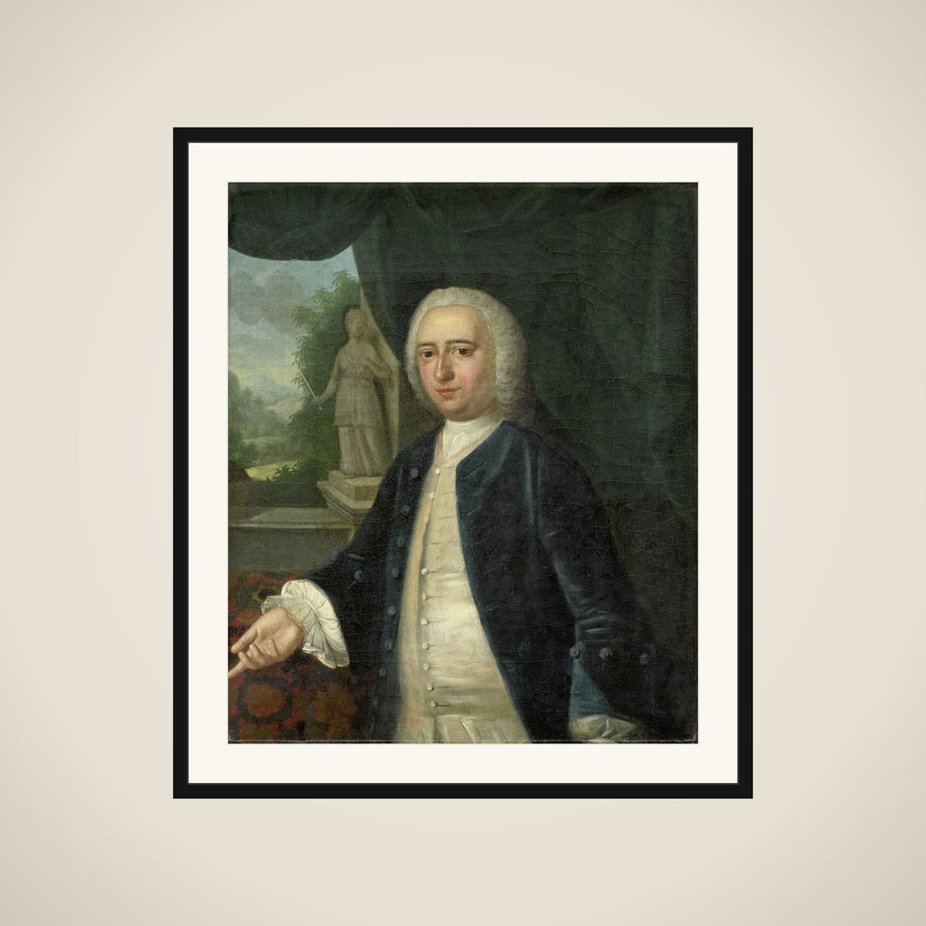 Portrait of Johan Willem Parker, Lord of Saamslag, Geersdijk, Wissekerke, Cats and Soelekerke, Burgomaster of Middelburg, Deputy of Walcheren in Zeeland framed