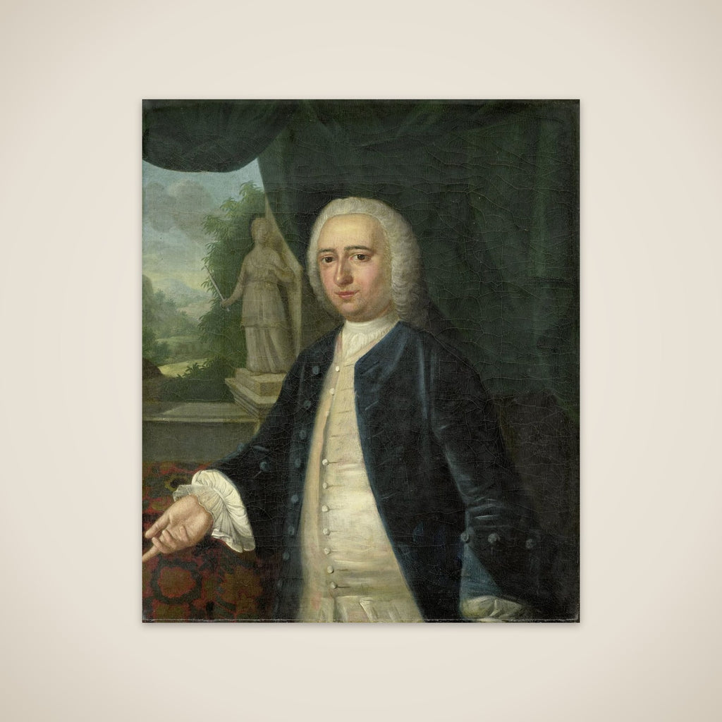 Portrait of Johan Willem Parker, Lord of Saamslag, Geersdijk, Wissekerke, Cats and Soelekerke, Burgomaster of Middelburg, Deputy of Walcheren in Zeeland unframed print
