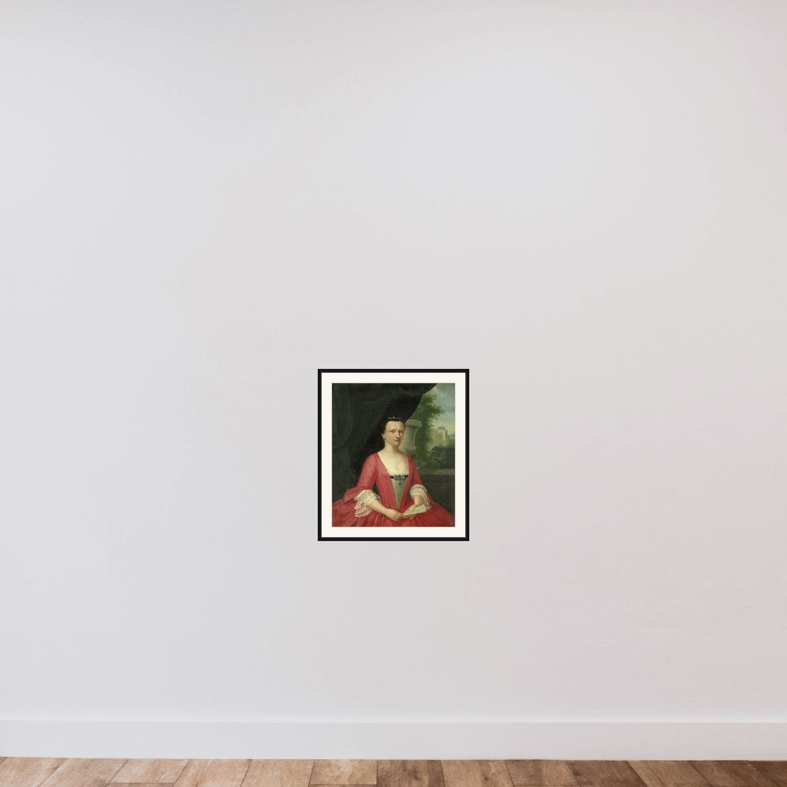 Jacoba Maria van Bueren gezegd van Regteren (1718-91), Wife of Johan Willem Parker framed — shown to scale