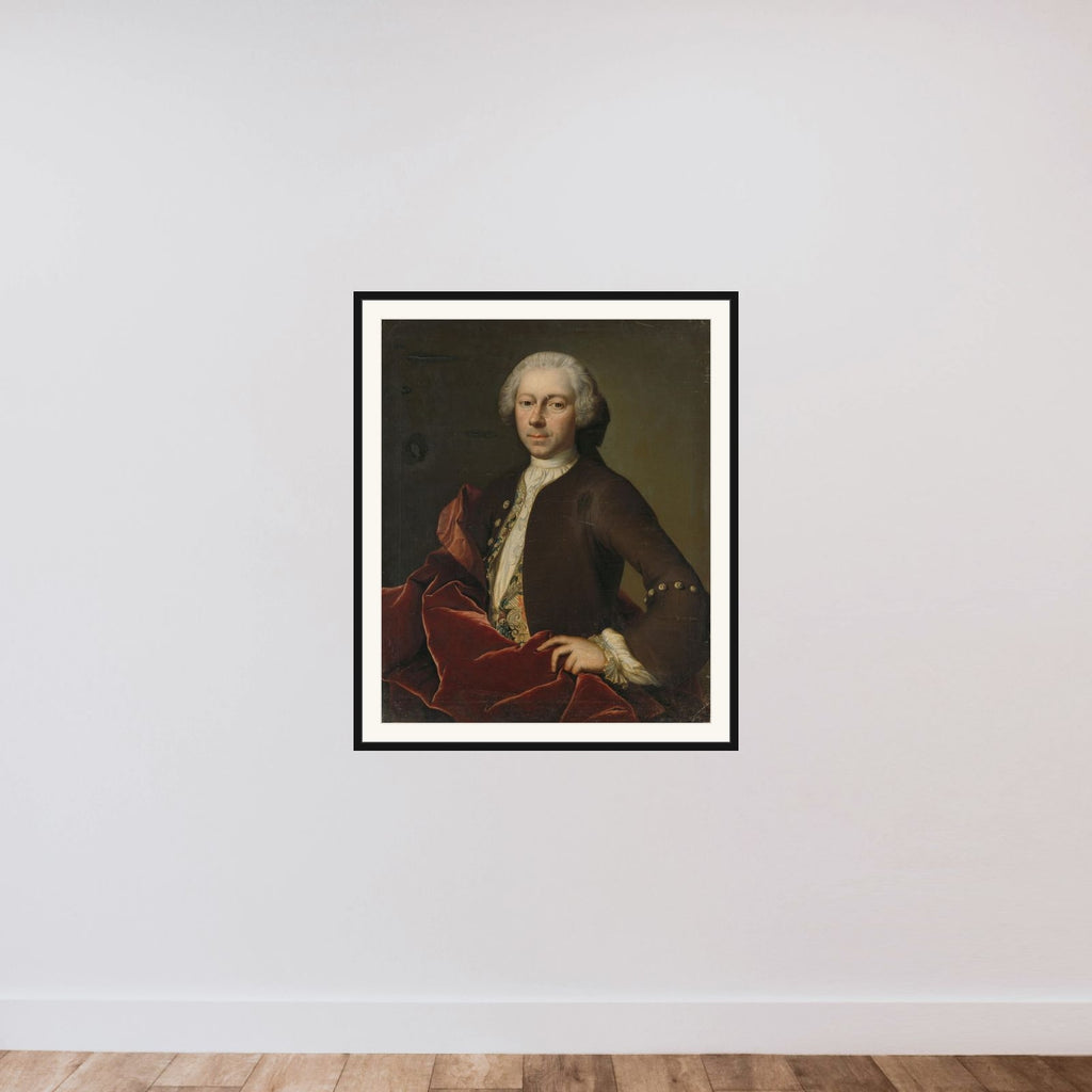 Portrait of Pieter Parker, Alderman, Burgomaster and Councilor of Goes framed — shown to scale