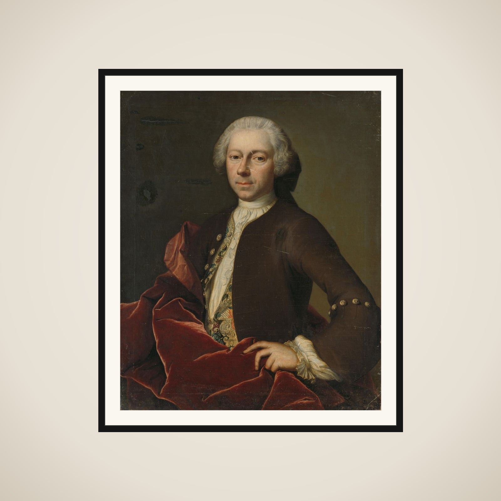 Portrait of Pieter Parker, Alderman, Burgomaster and Councilor of Goes framed