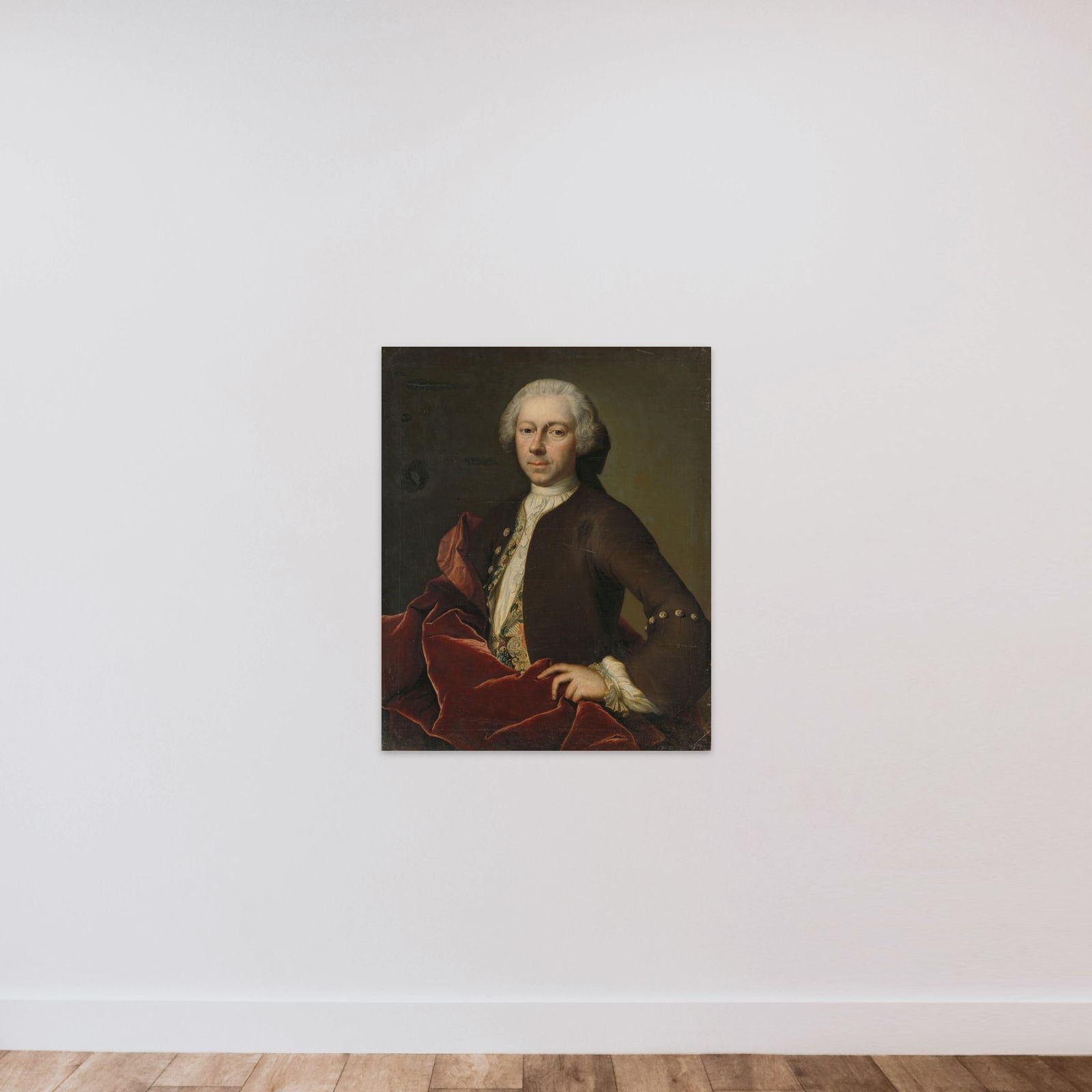 Portrait of Pieter Parker, Alderman, Burgomaster and Councilor of Goes unframed — shown to scale