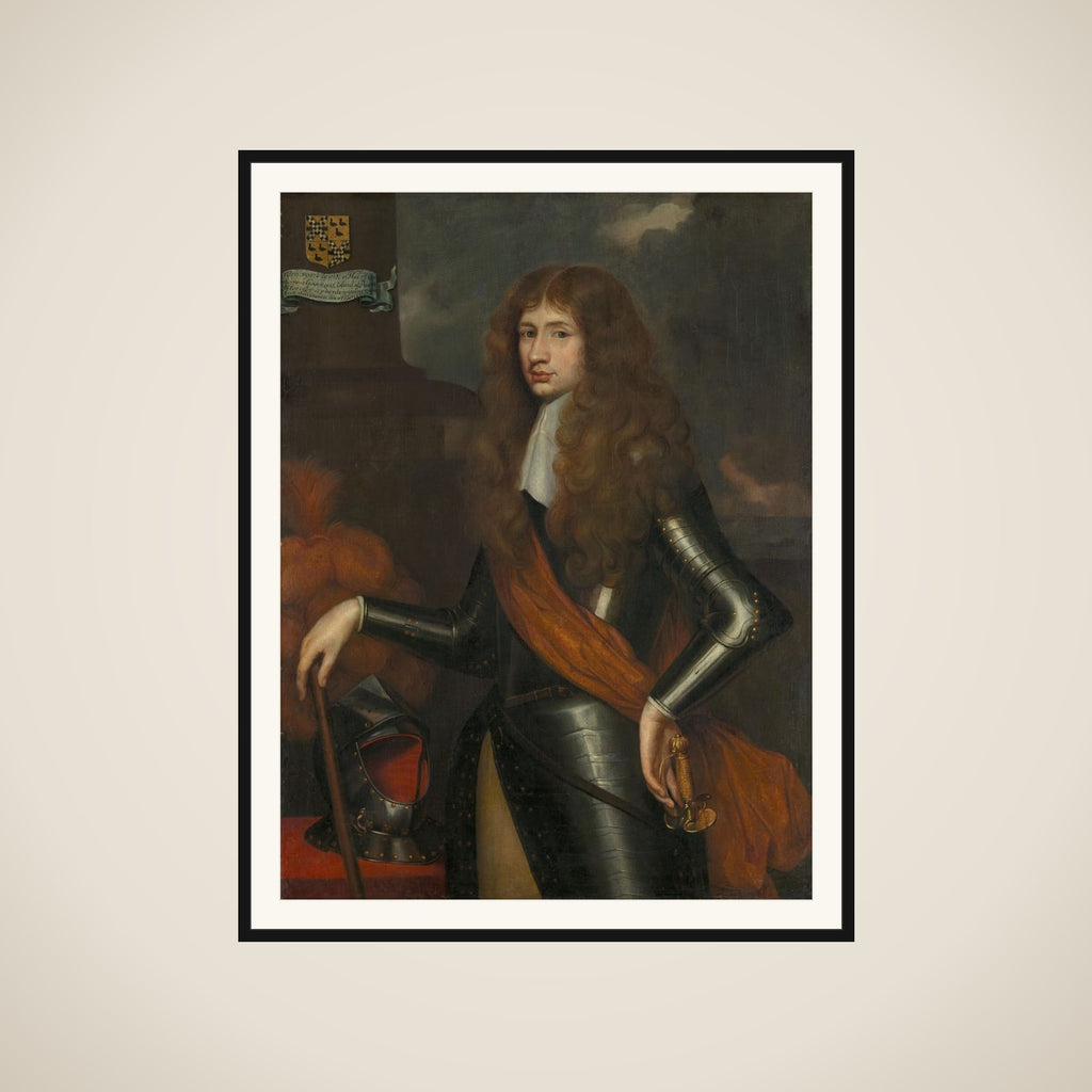 Portrait of Cornelis van Aerssen, Lord of Sommelsdijk, Governor of Suriname from 1683 framed