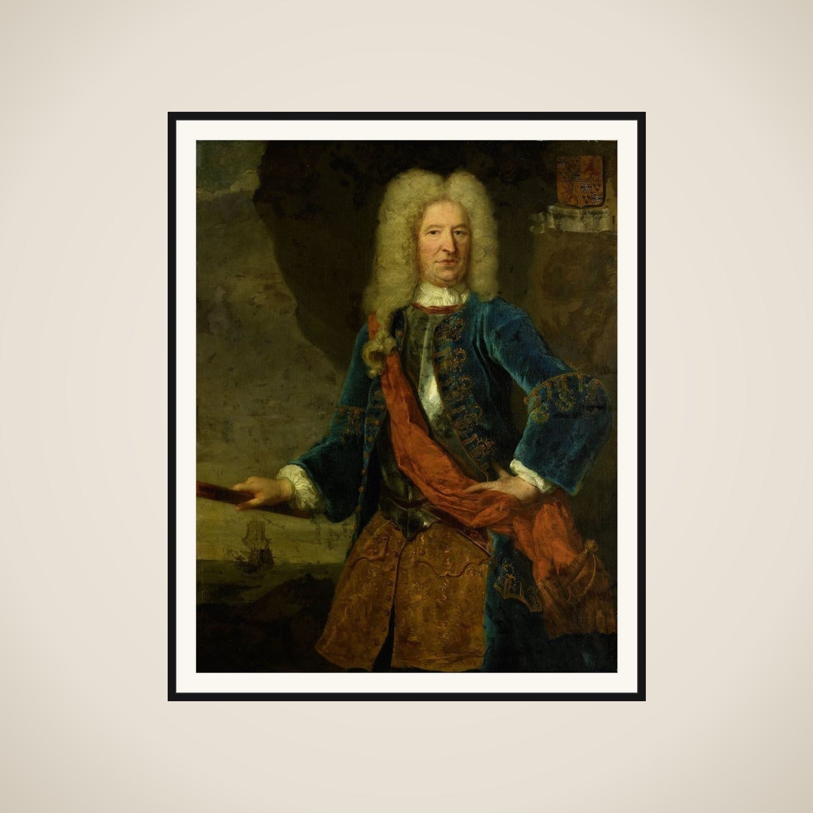 Portrait of François van Aerssen, Lord of Sommelsdijk, Vice-Admiral of Holland and West-Friesland framed