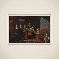 Reyer Reyersz van der Burch (1630-1695), Ammunition Officer attached to the Arsenal of the States-General, Delft, with his Wife Geertruid Graswinckel and their Children Frank, Cornelis, Reyer, Maria and Alida framed