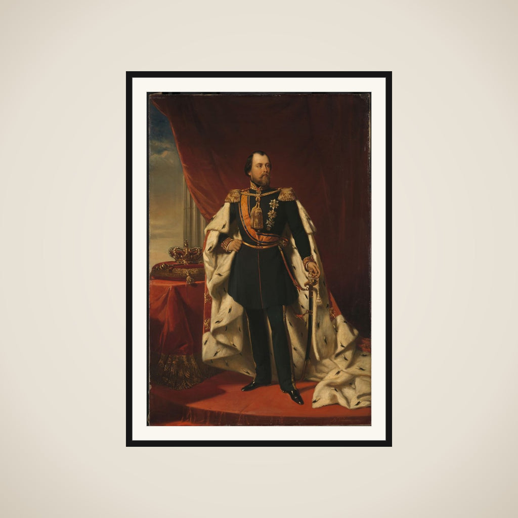 Portrait of William III, King of the Netherlands framed