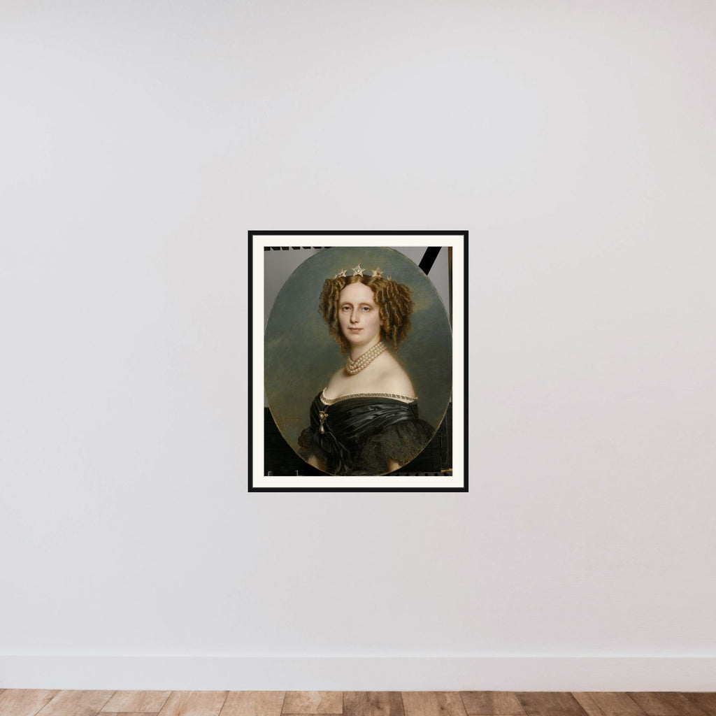 Portrait of Sophia Frederika Mathilda (1818-77), Princess of Württemberg framed — shown to scale