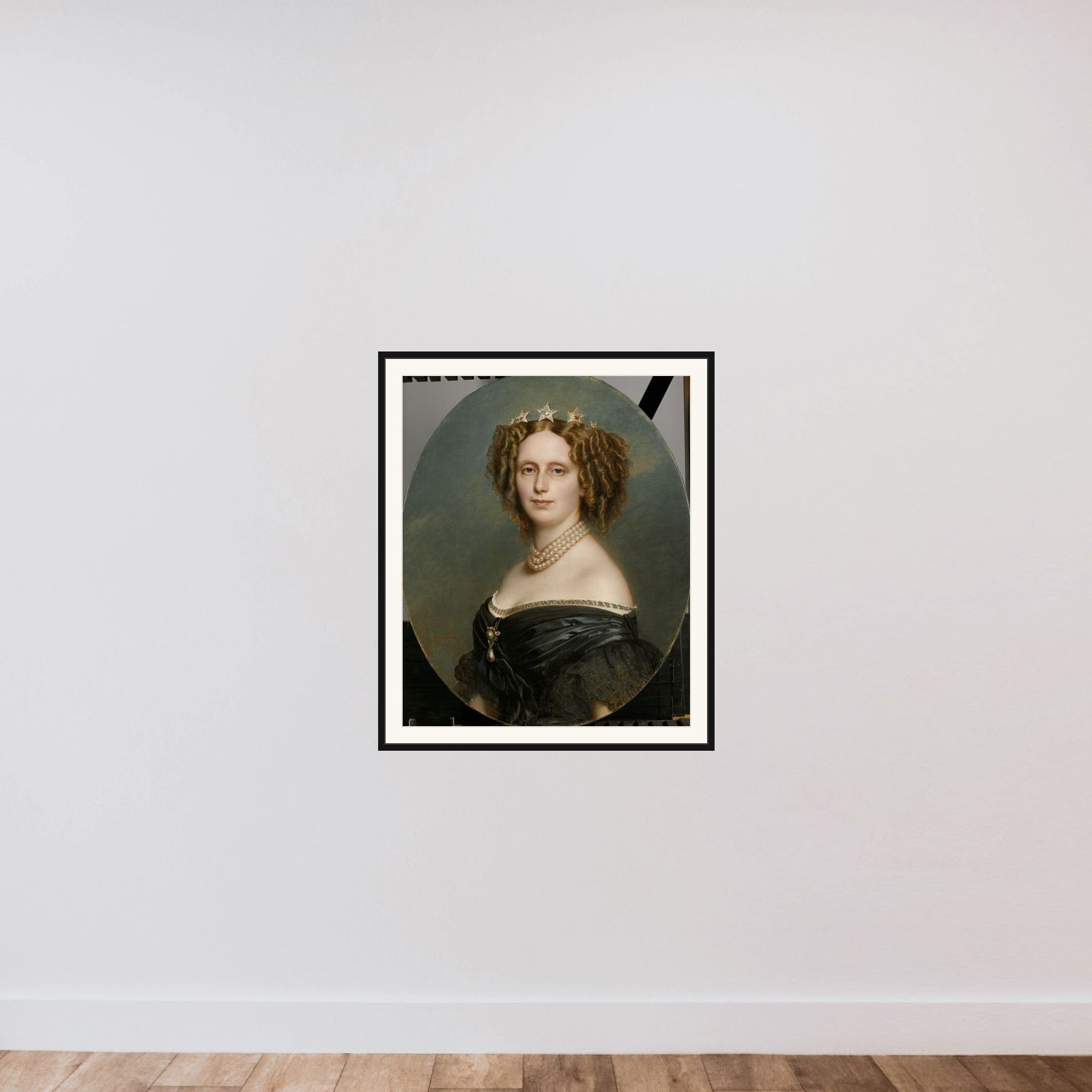 Portrait of Sophia Frederika Mathilda (1818-77), Princess of Württemberg framed — shown to scale