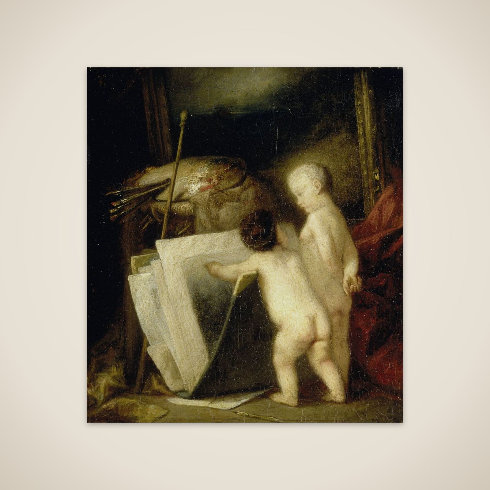 De kleine kunstliefhebbers unframed print