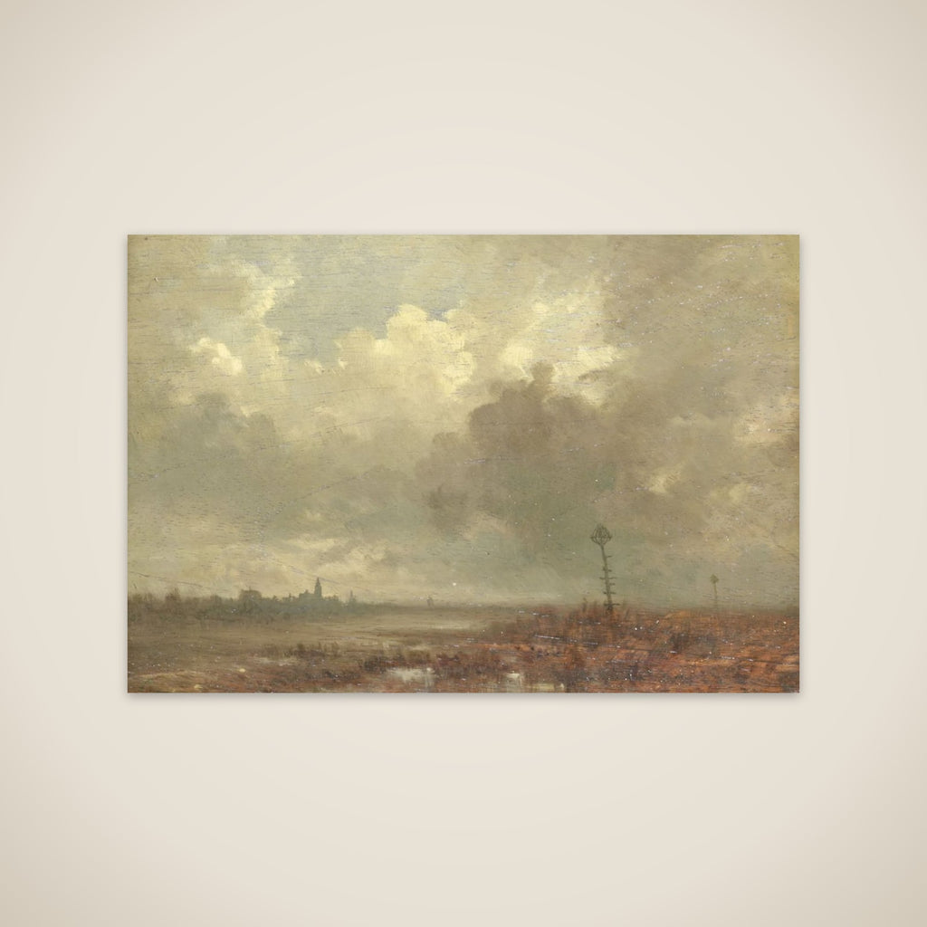 Riviergezicht bij avond unframed print