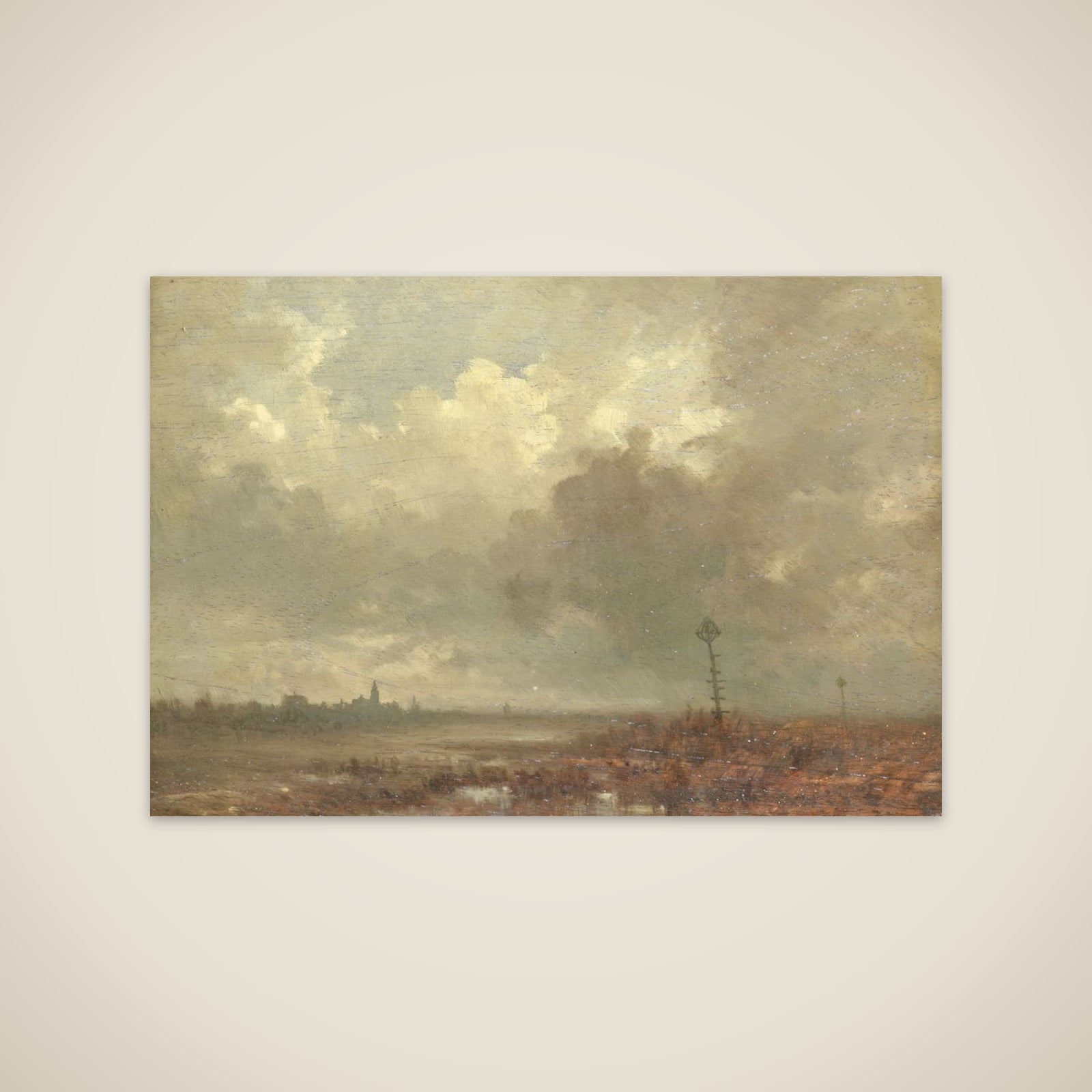 Riviergezicht bij avond unframed print