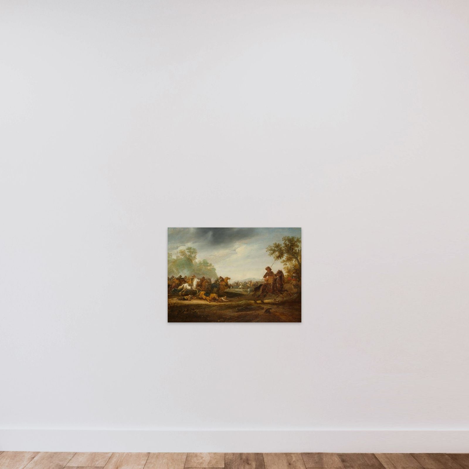 Cavalry Skirmish unframed — shown to scale