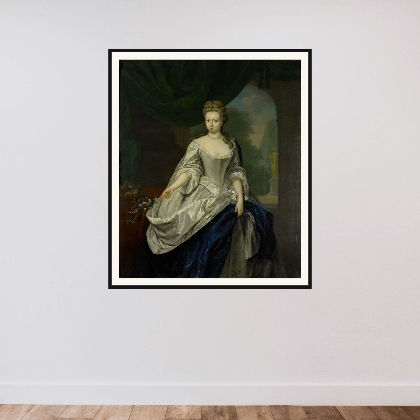 Portrait of Louise Christina Trip framed — shown to scale