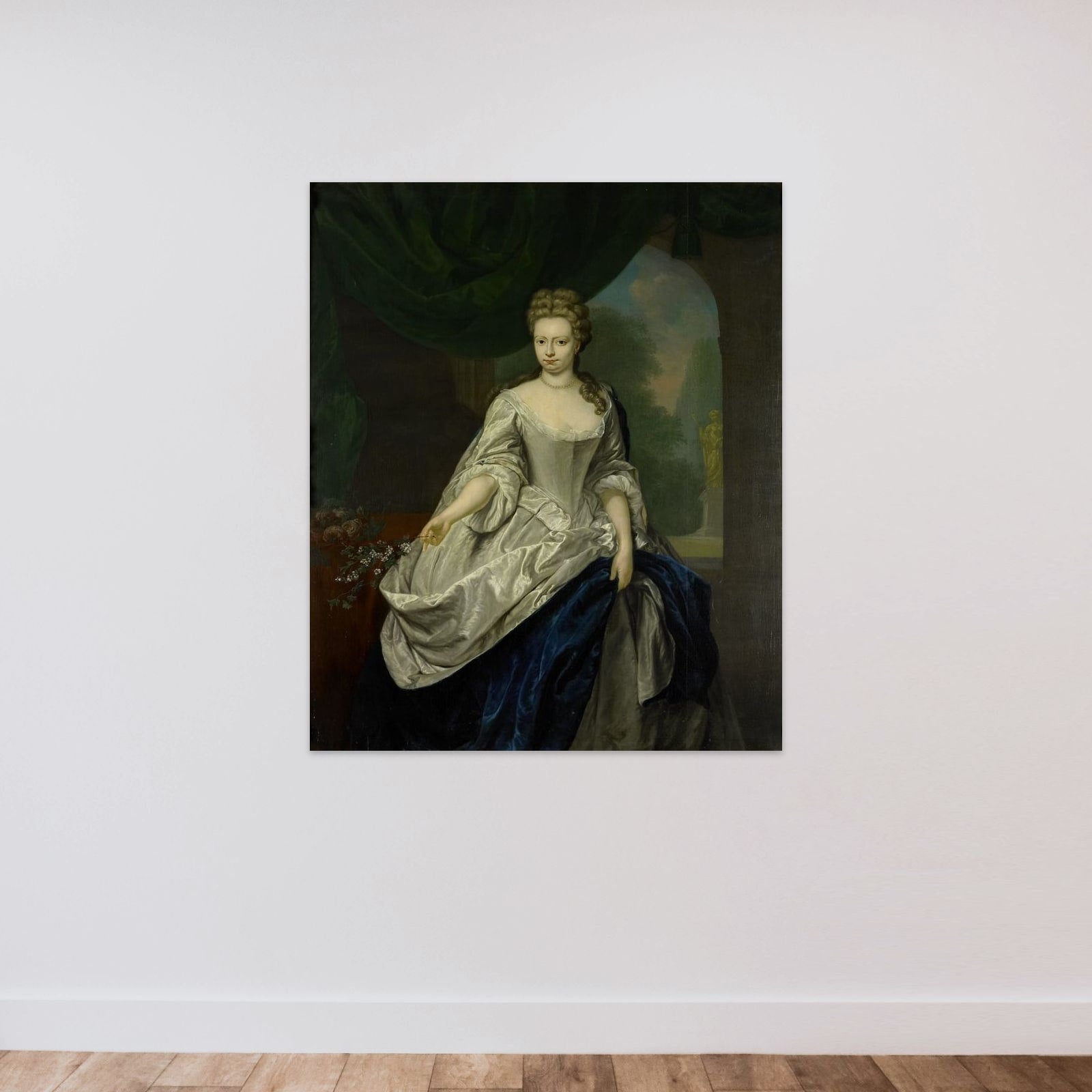 Portrait of Louise Christina Trip unframed — shown to scale
