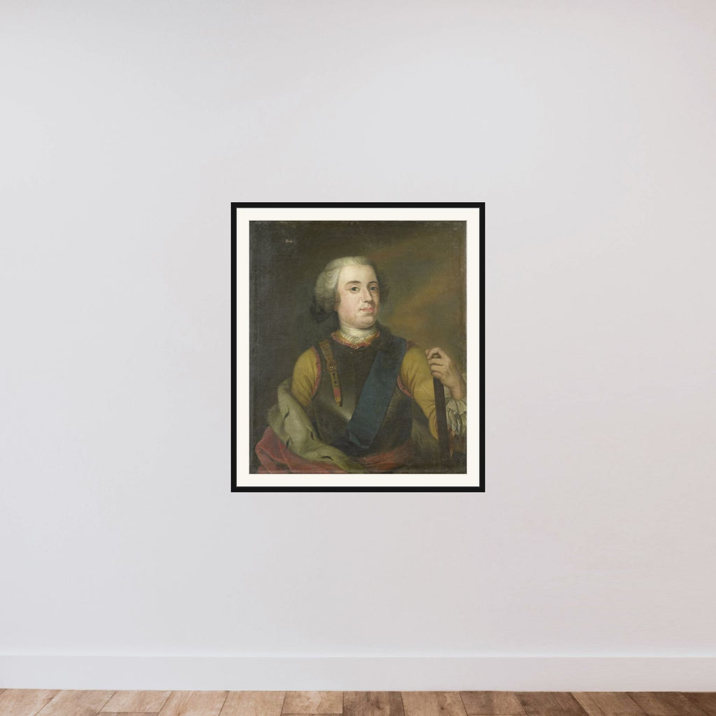 Portrait of William IV, Prince of Orange framed — shown to scale
