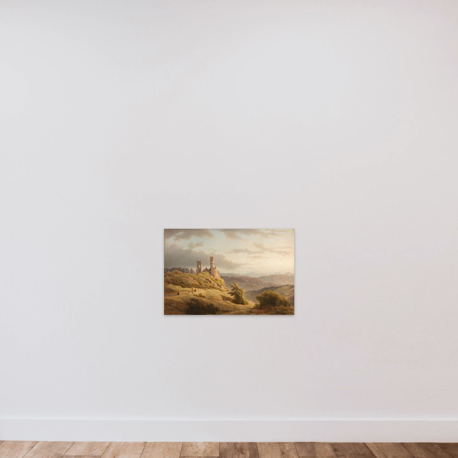 Mountainous Landscape with a Ruin unframed — shown to scale