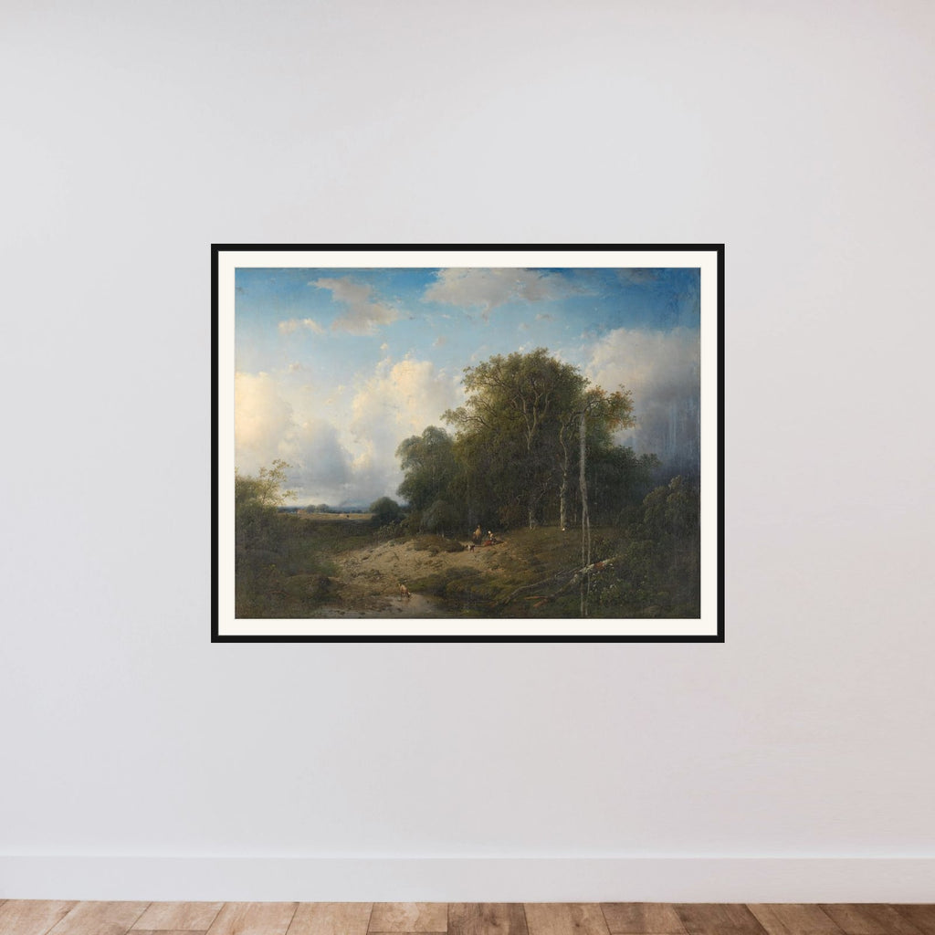 Landscape framed — shown to scale