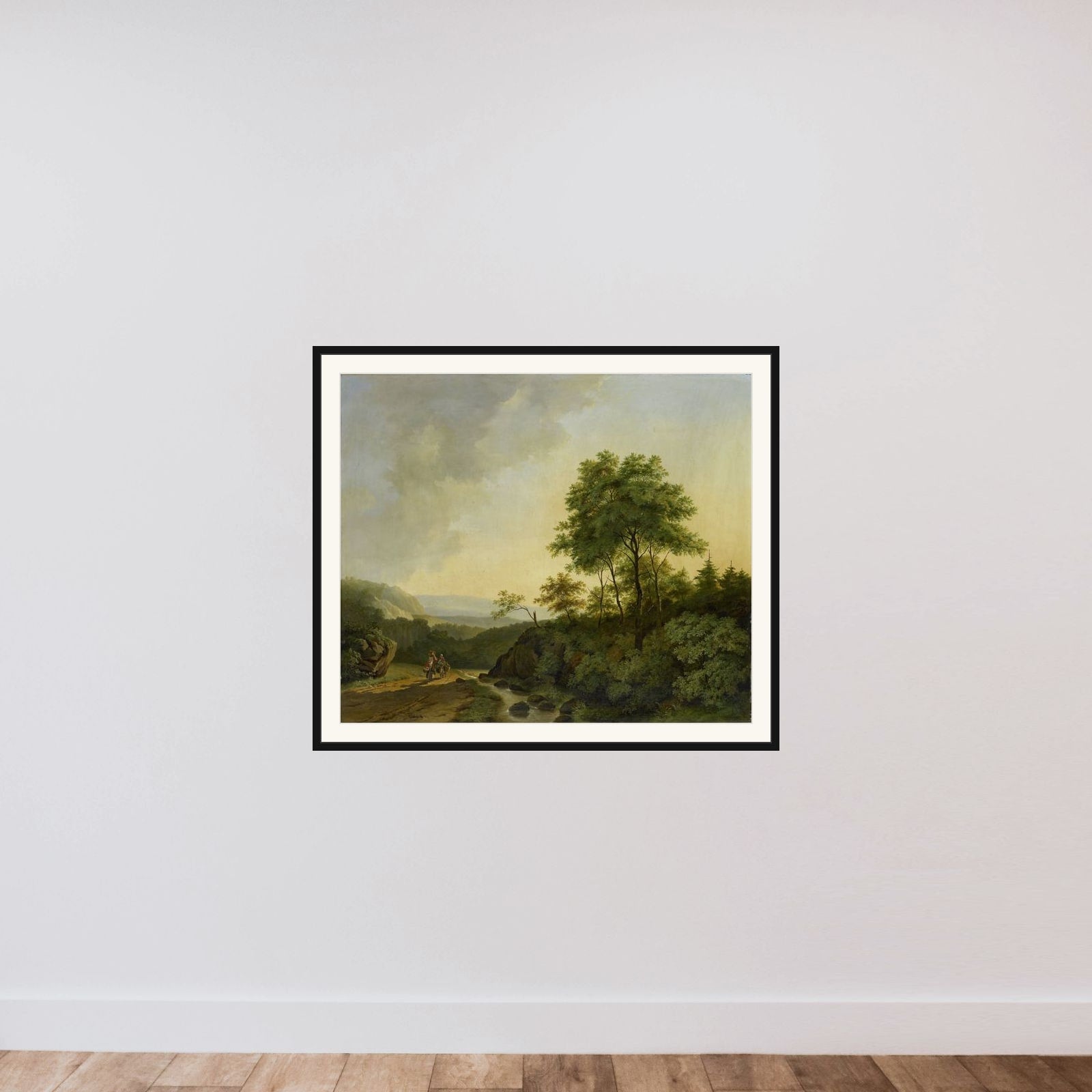 View in the Harz Mountains framed — shown to scale