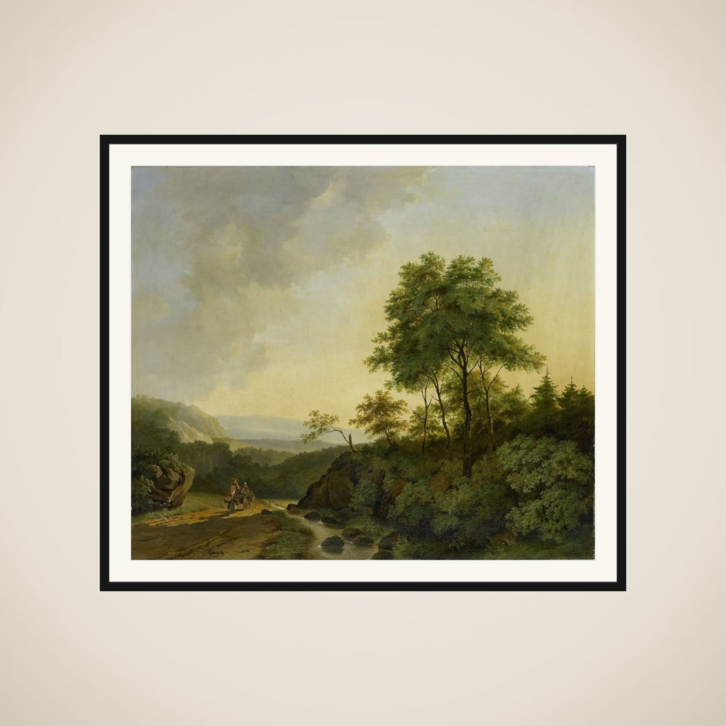 View in the Harz Mountains framed