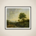 View in the Harz Mountains framed