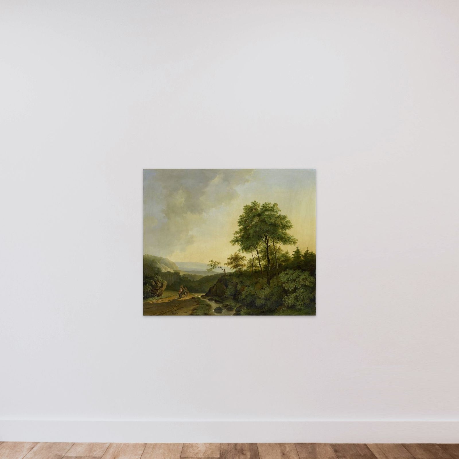 View in the Harz Mountains unframed — shown to scale