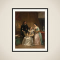Gerard van Honthorst Showing the Drawings of his Pupil Louise of Bohemia to Amalia van Solms framed