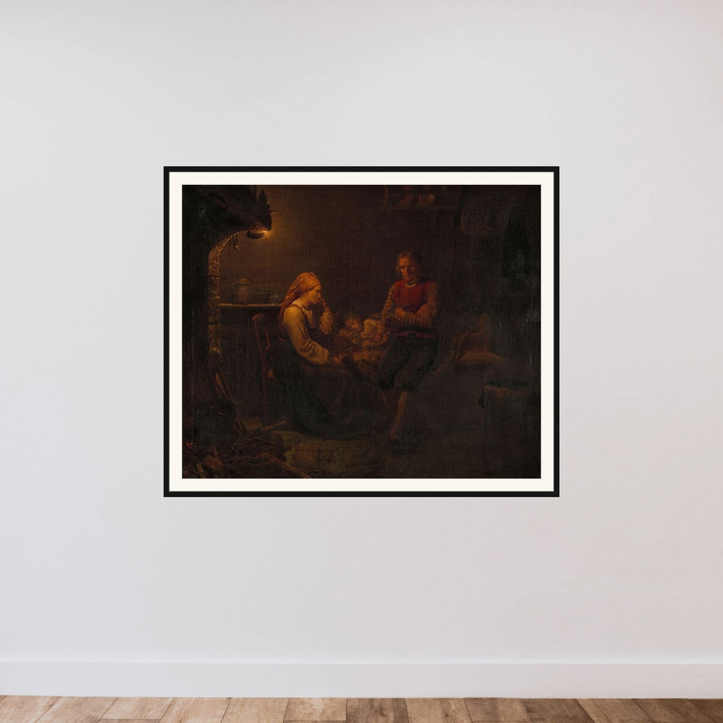 Family grief framed — shown to scale