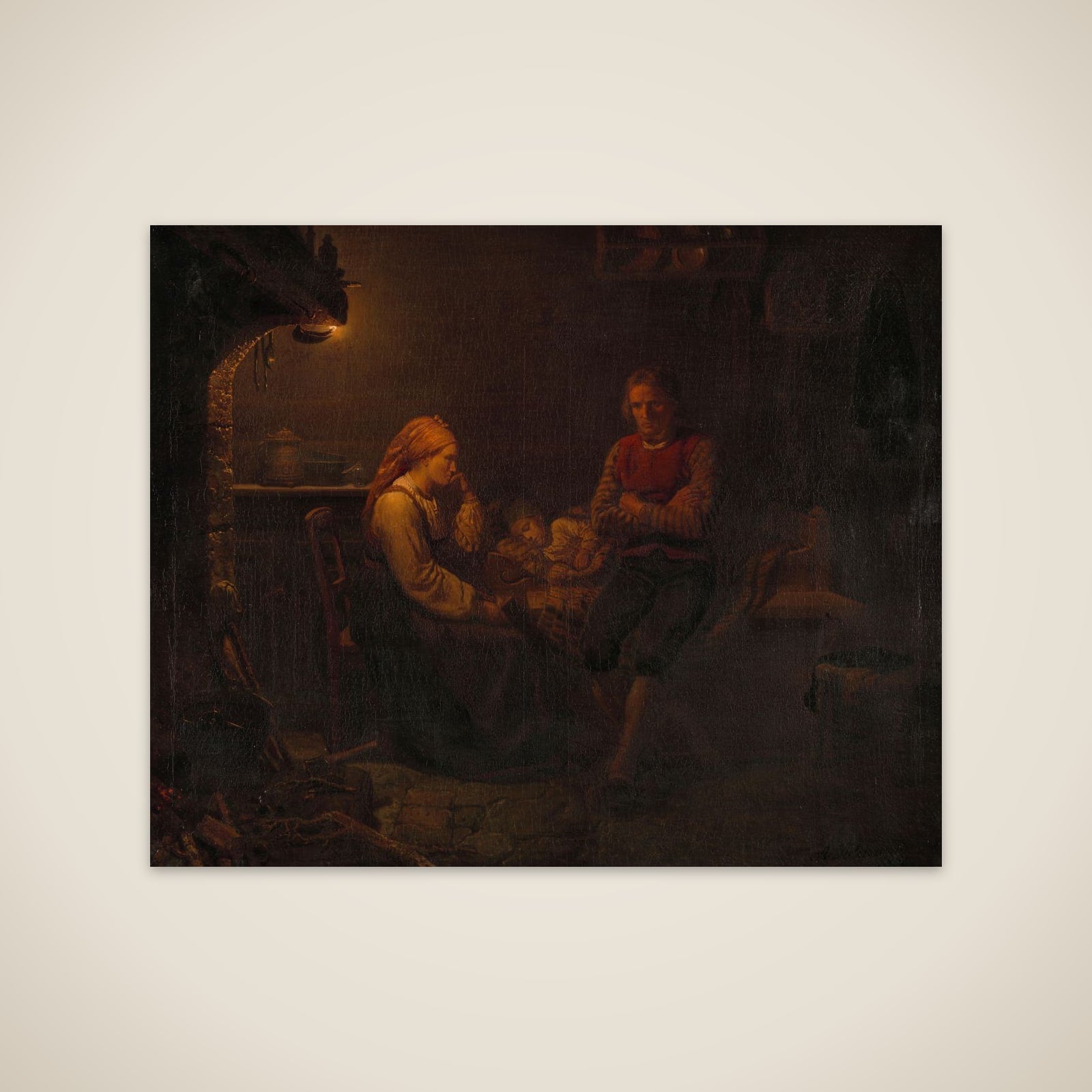 Family grief unframed print