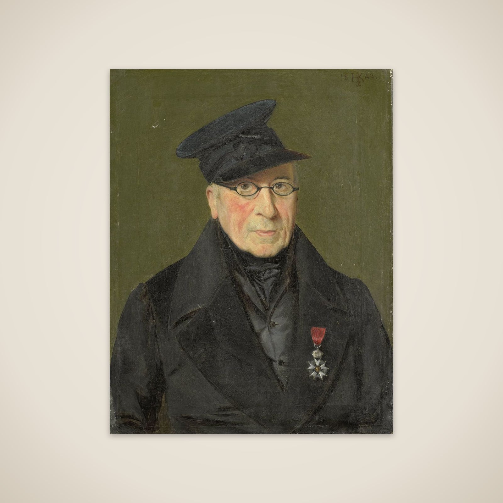Pieter Janson (1765-1851). Schilder en etser, majoor der Kurassiers buiten dienst unframed print
