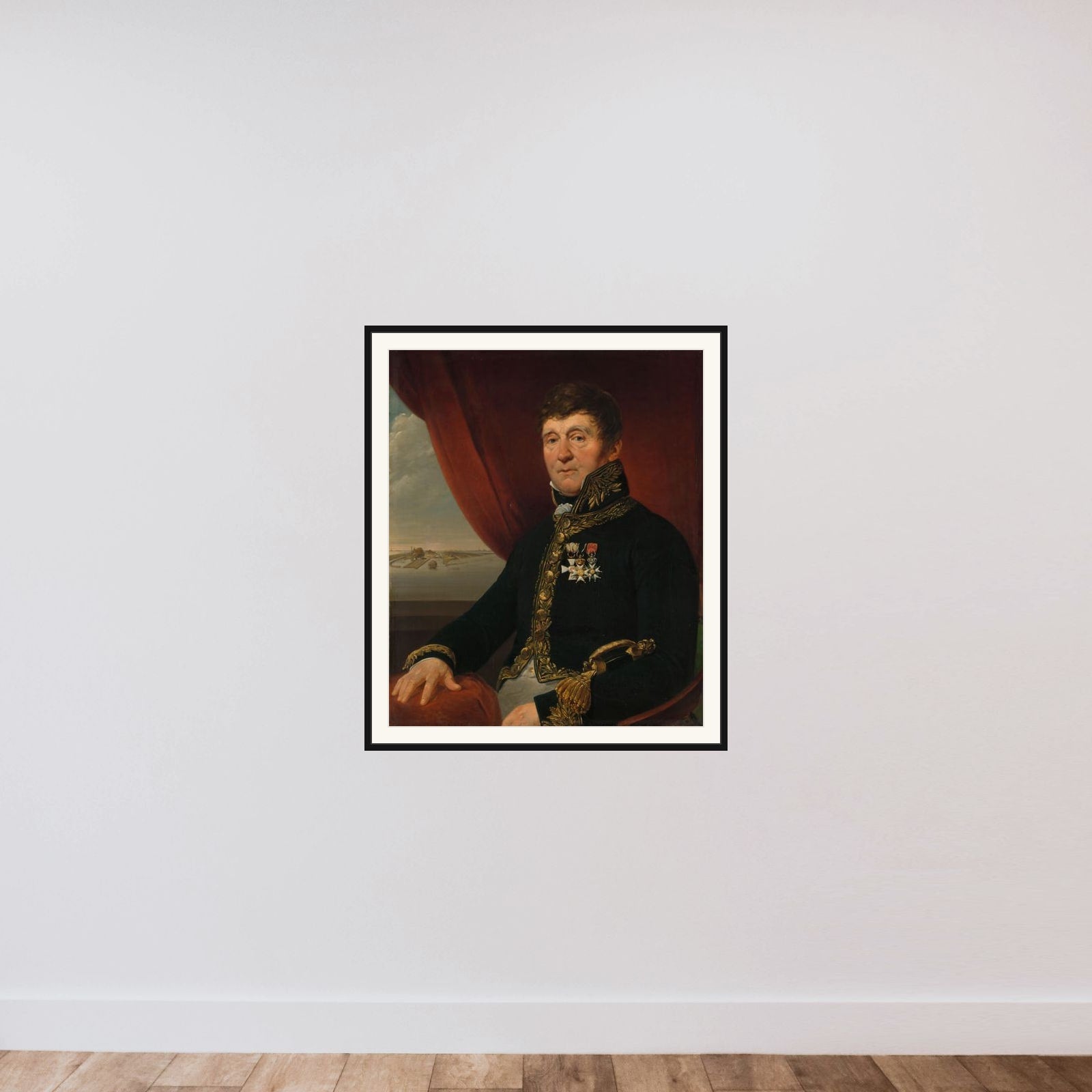 Jan Blanken Jansz., Superintendent of Waterworks framed — shown to scale